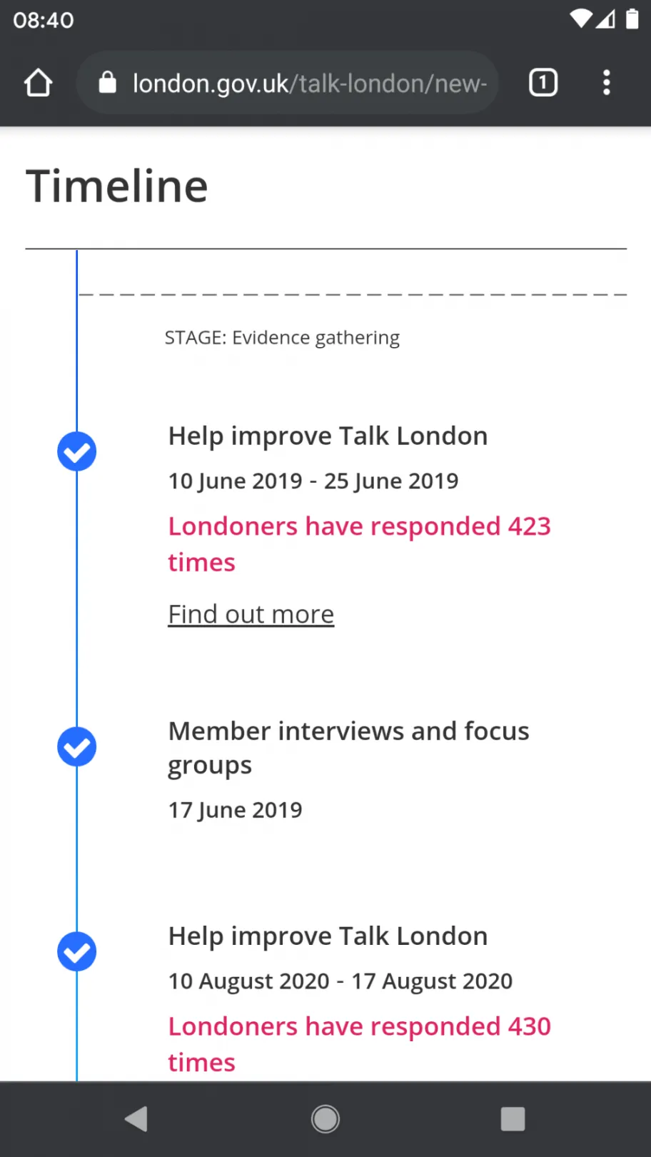 Talk London Mobile Discussion Screenshot