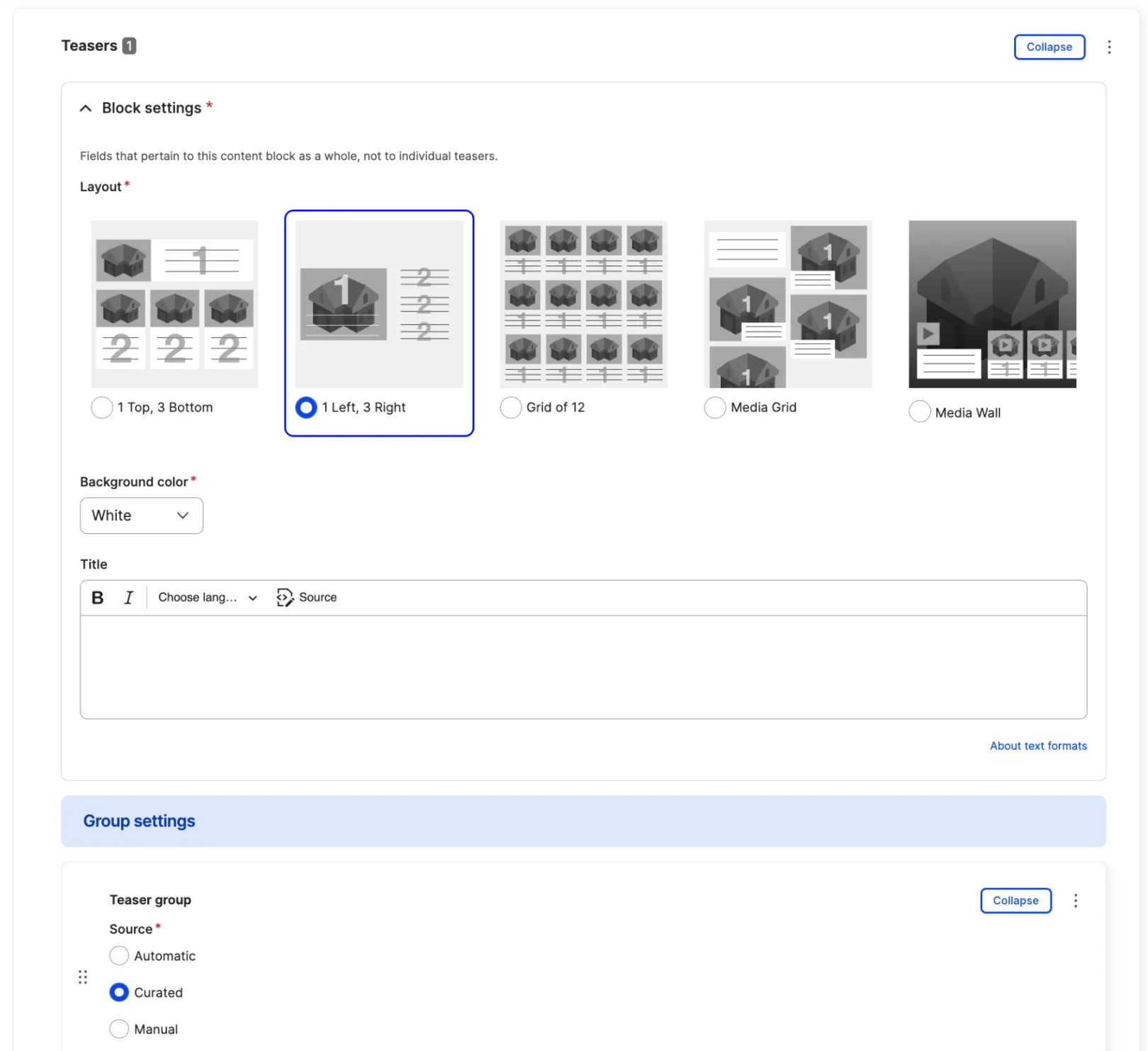 Custom teasers module 