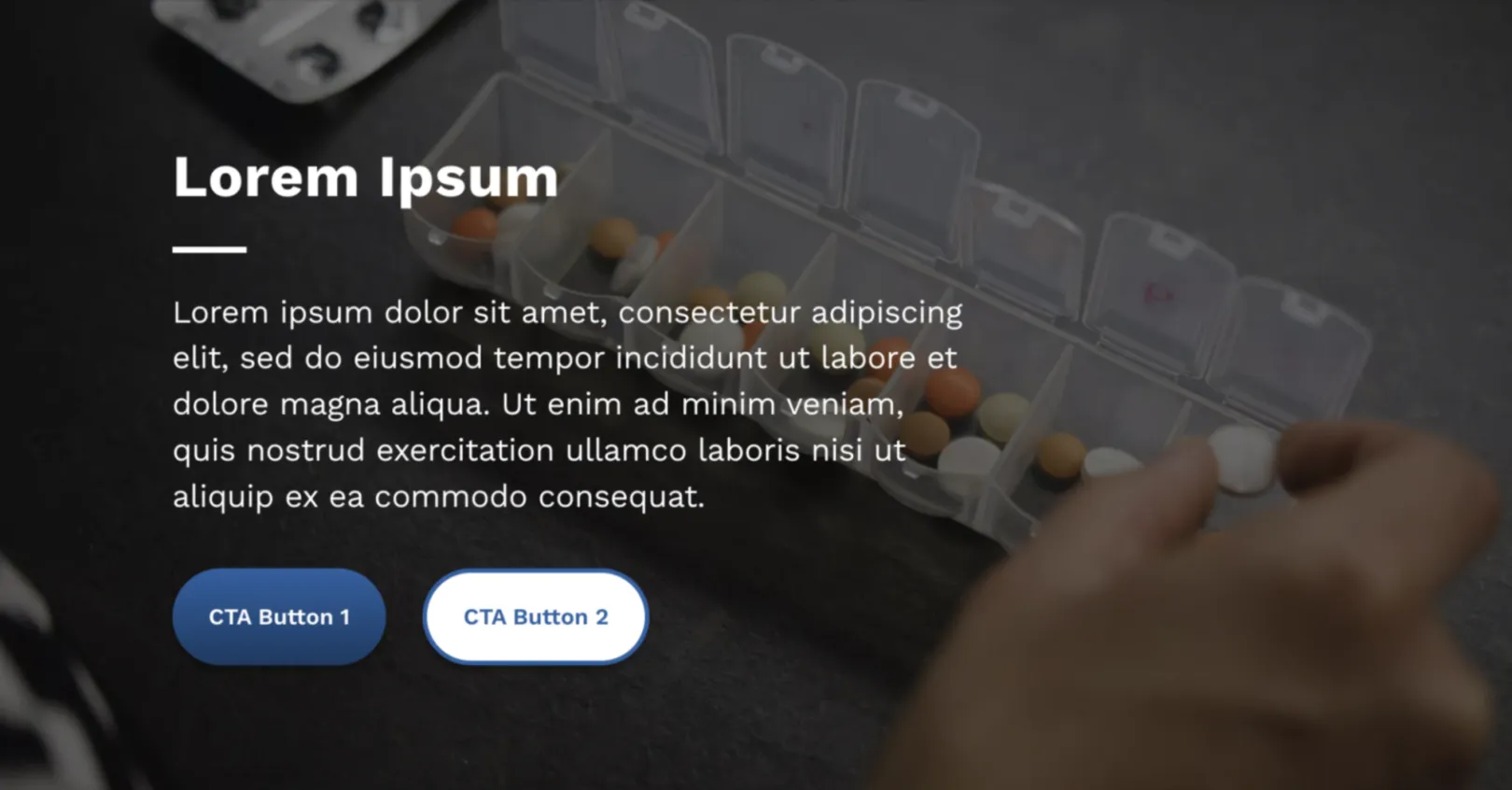 Visual of a CTA Component frontend for A Global Pharmaceutical Company