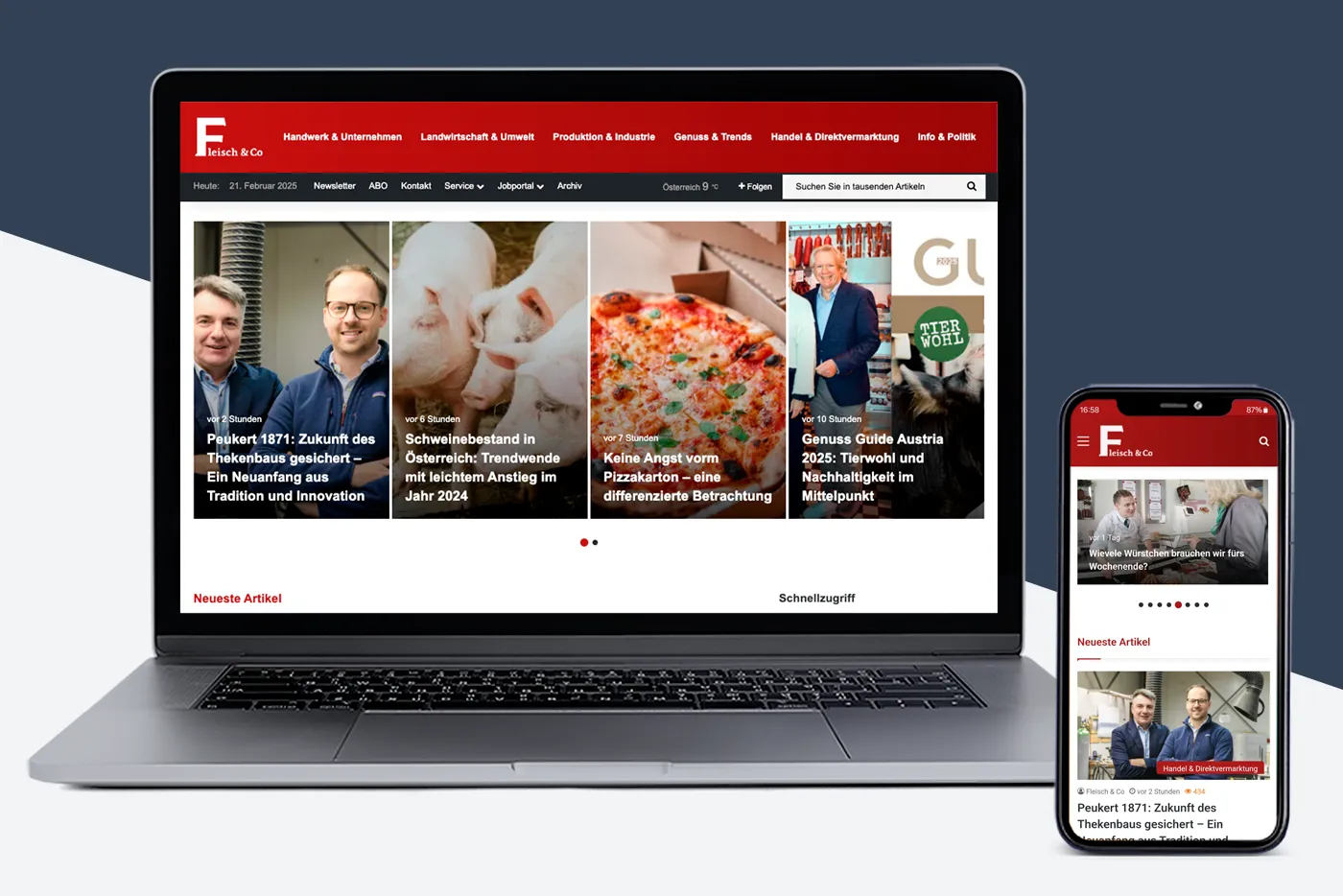 Wirtschaftsverlag cover in desktop and mobile view