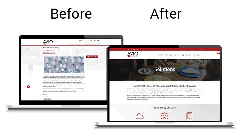 AVIO Solutions Before and After