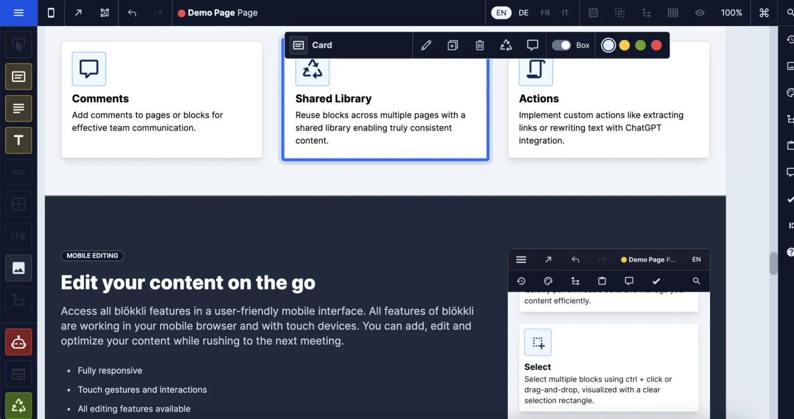Screenshot of Shared Library