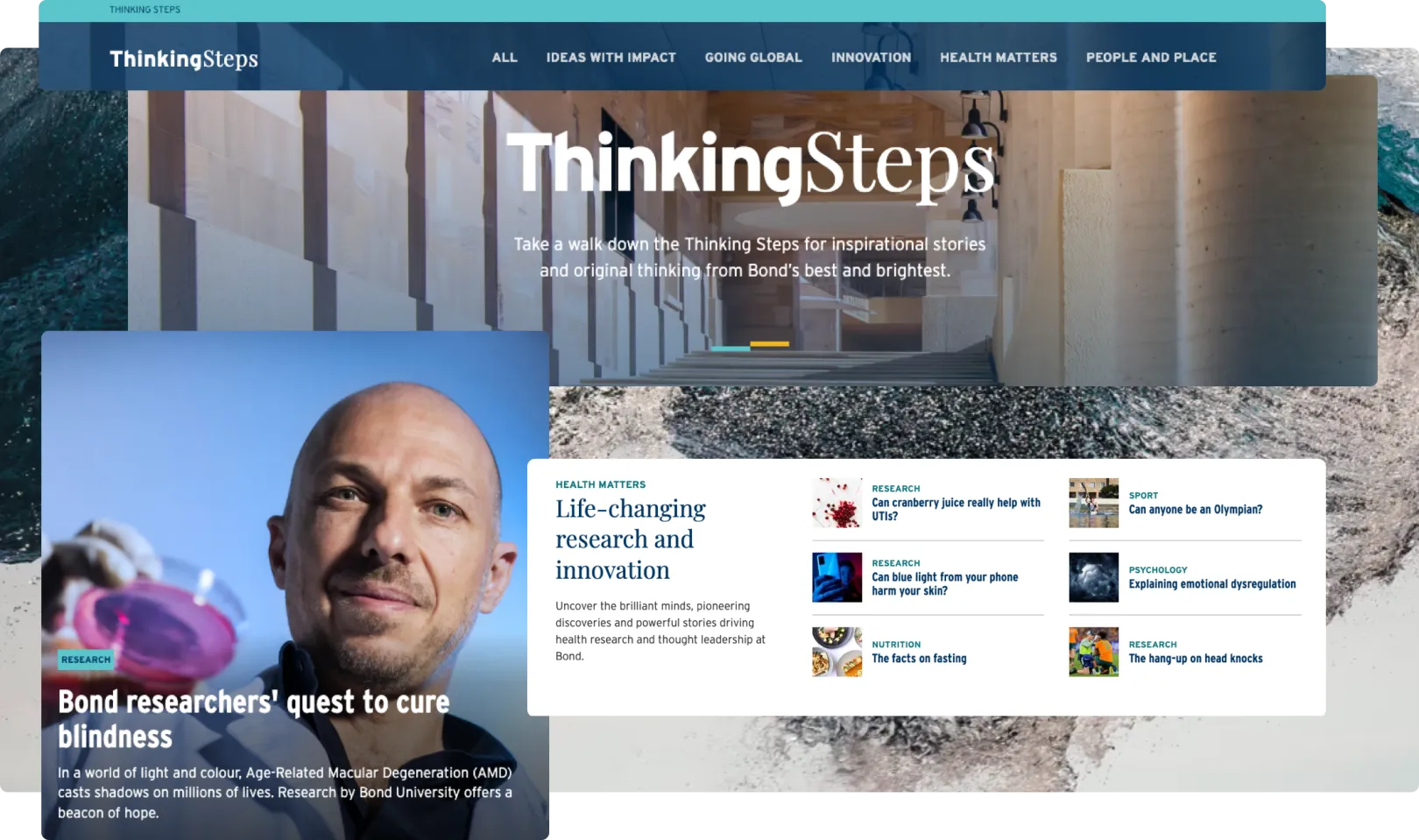 Bond University Thinking Steps homepage