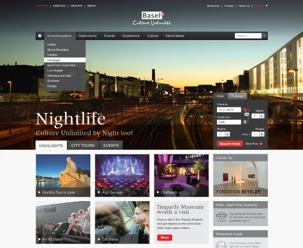 Basel Tourism Homepage