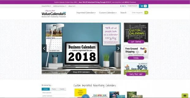 value calendars homepage