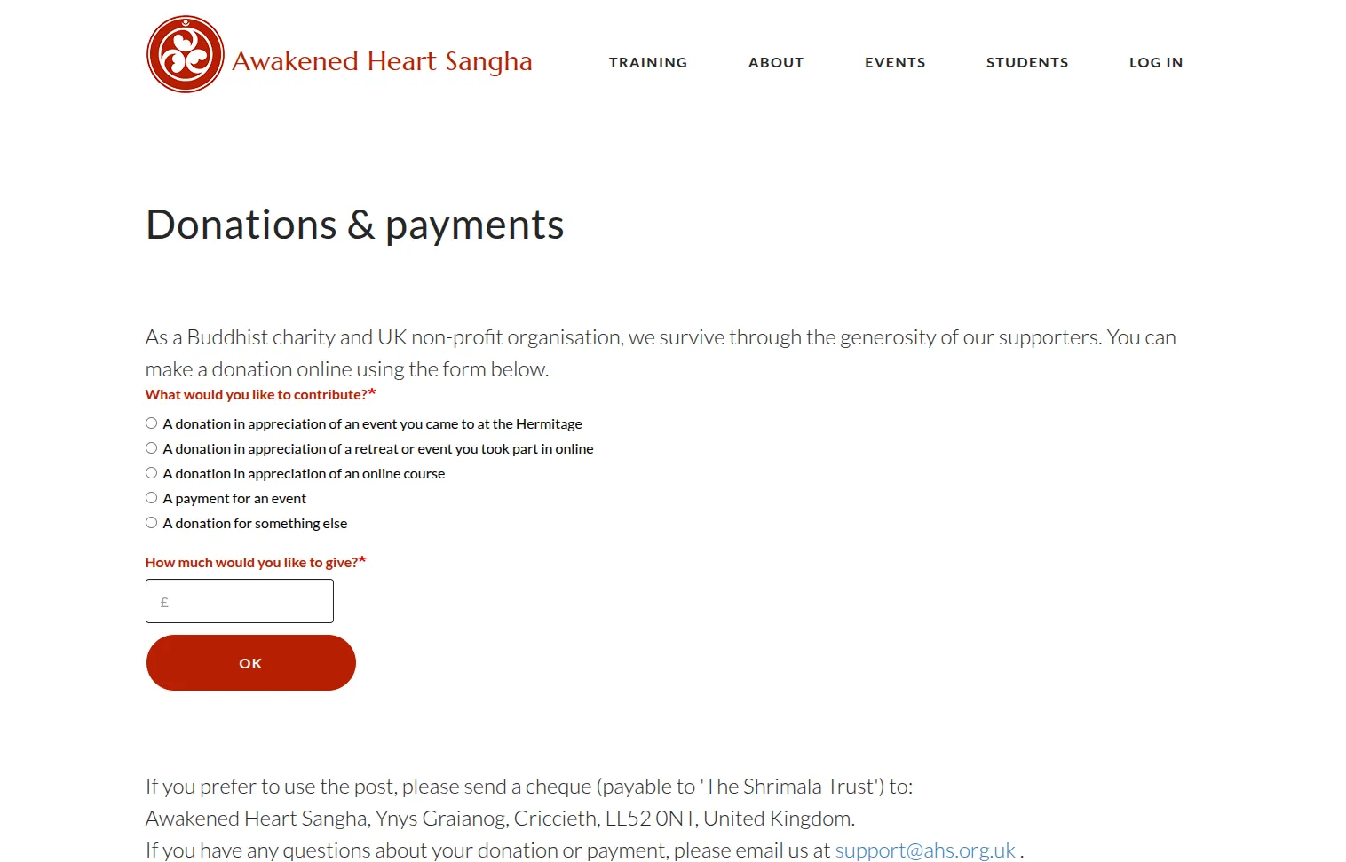 Shrimala Trust Screenshot