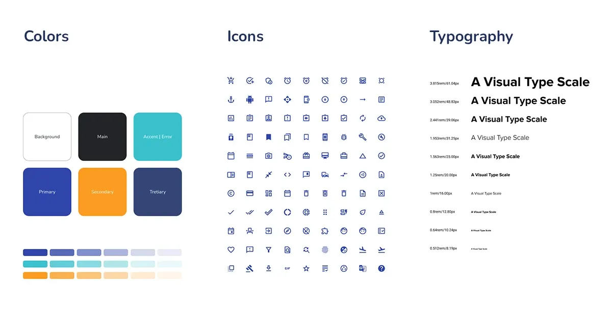 The CNP Vita intranet design system: colors, icons and typography