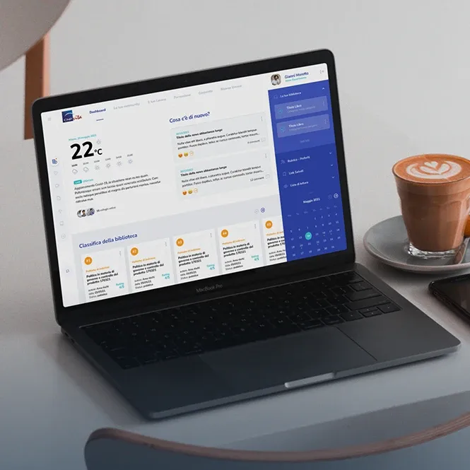 The CNP Vita intranet dashboard with weather, daily quote and online users
