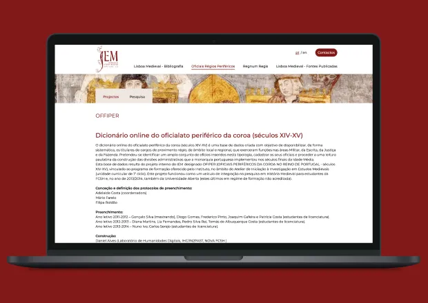 screenshots of IEM's database platform