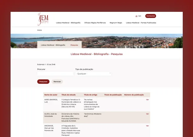 screenshots of IEM's database platform