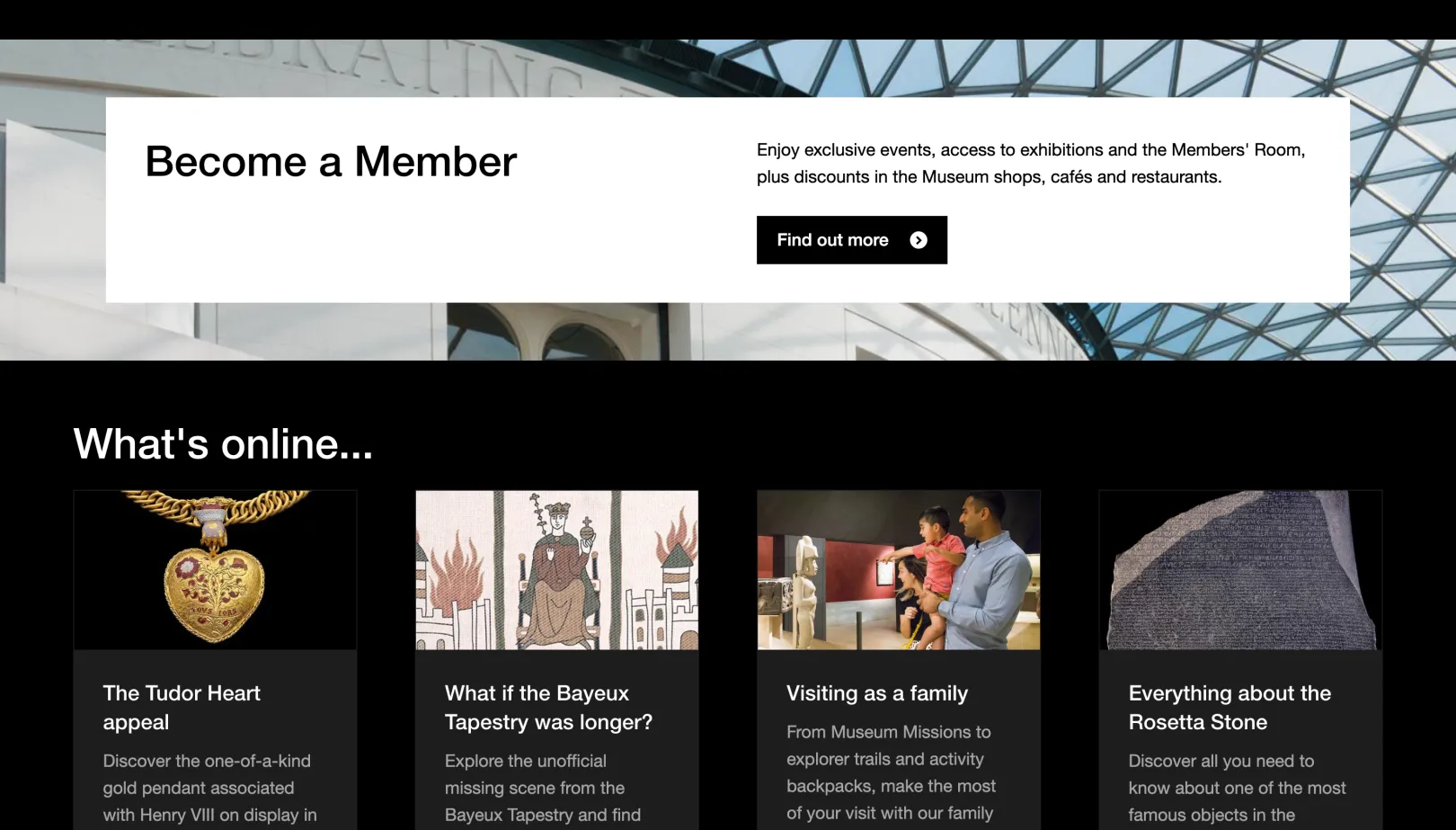 British Museum become a member banner 