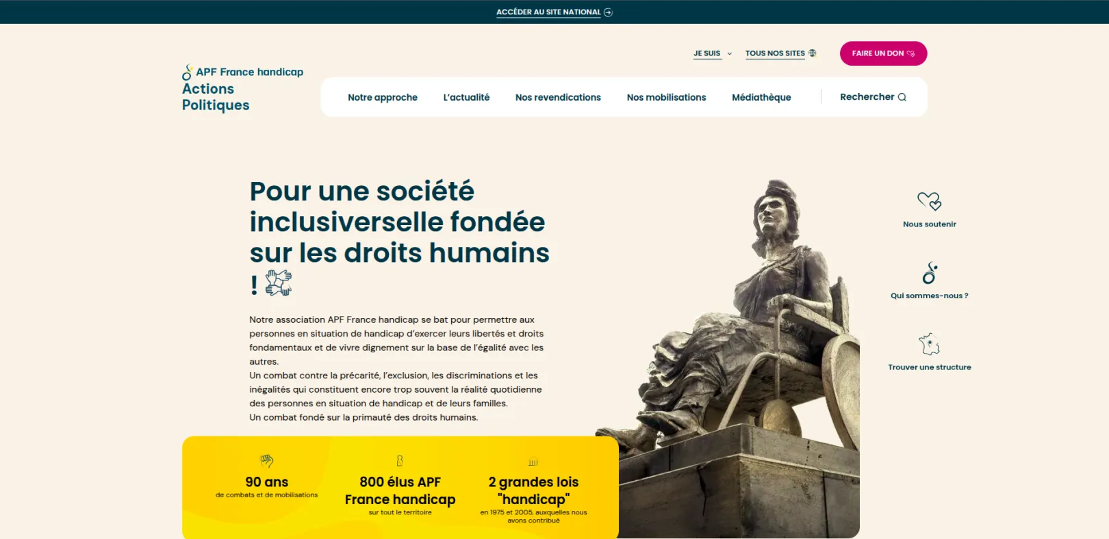 Actions politiques website