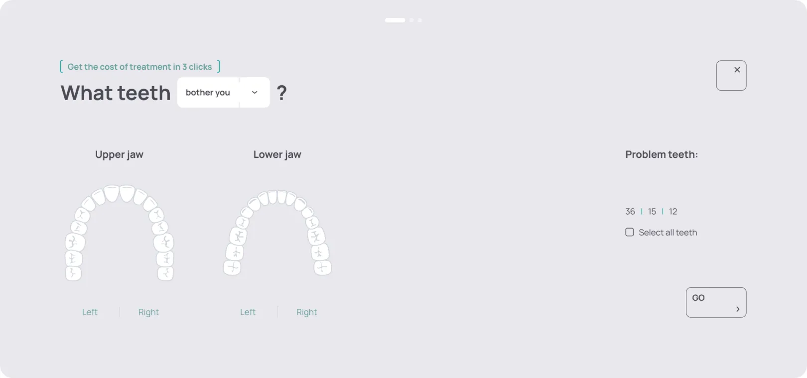 Screnshot of the HealthyDent CTA calculator