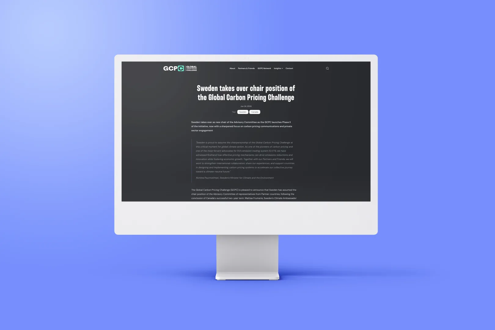 Monitor Device Mockups with GCPC Website Screenshots