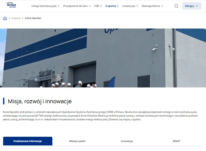 Enea Operator New Website