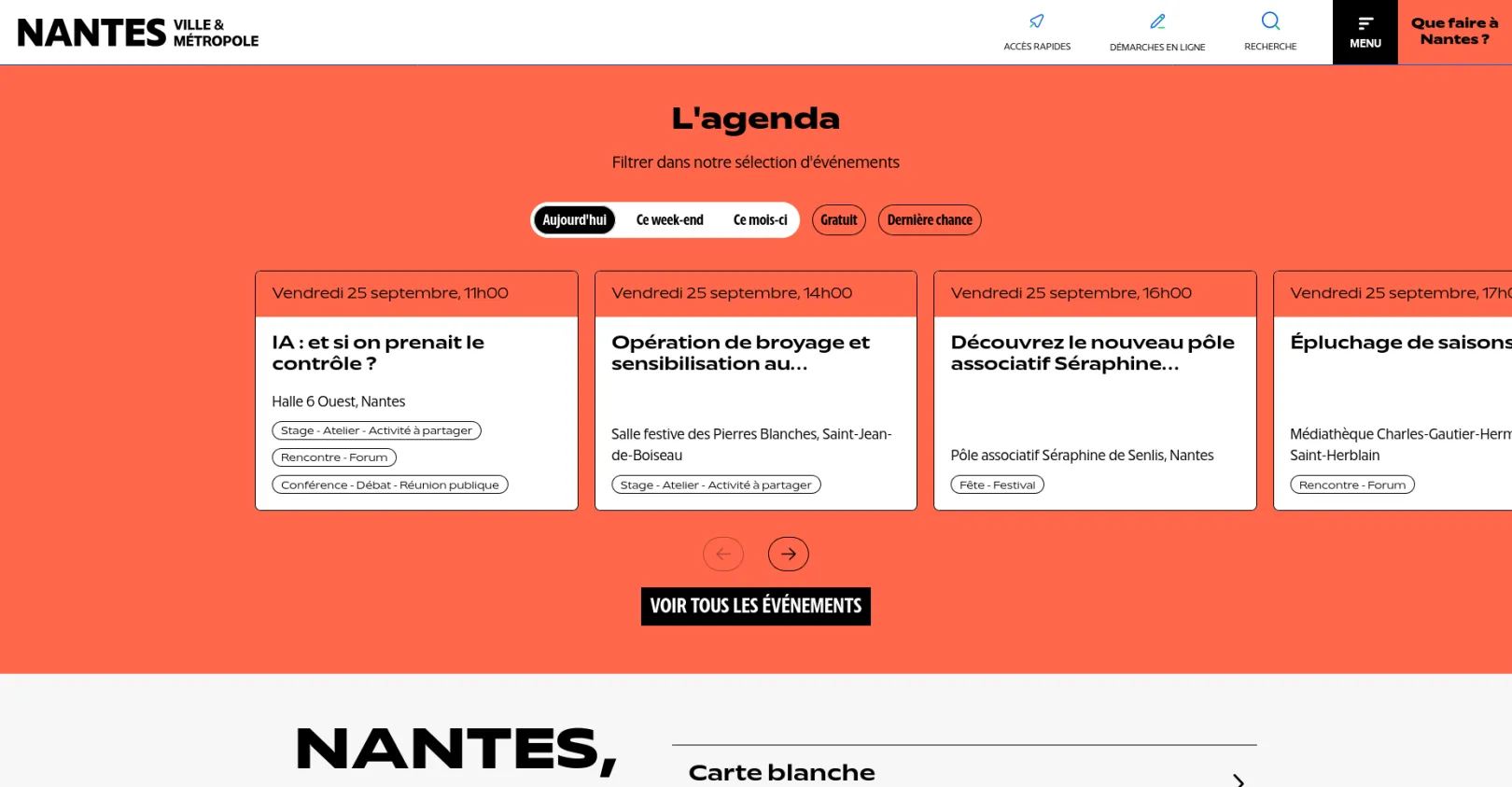 Nantes Métropole - Agenda