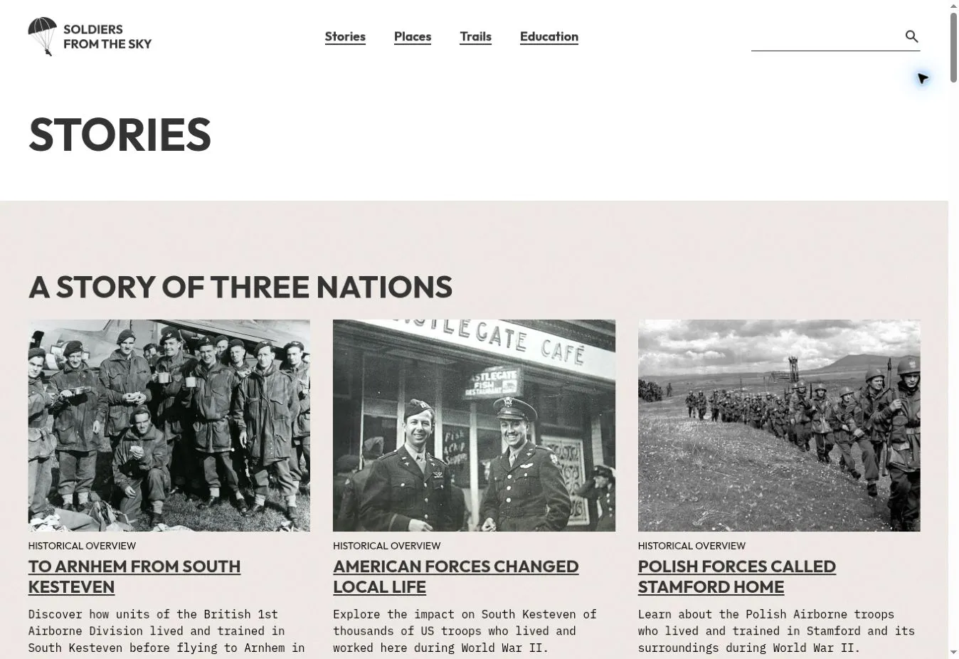Soldiers from the Sky story collection with illustrated cards for British American and Polish airborne history