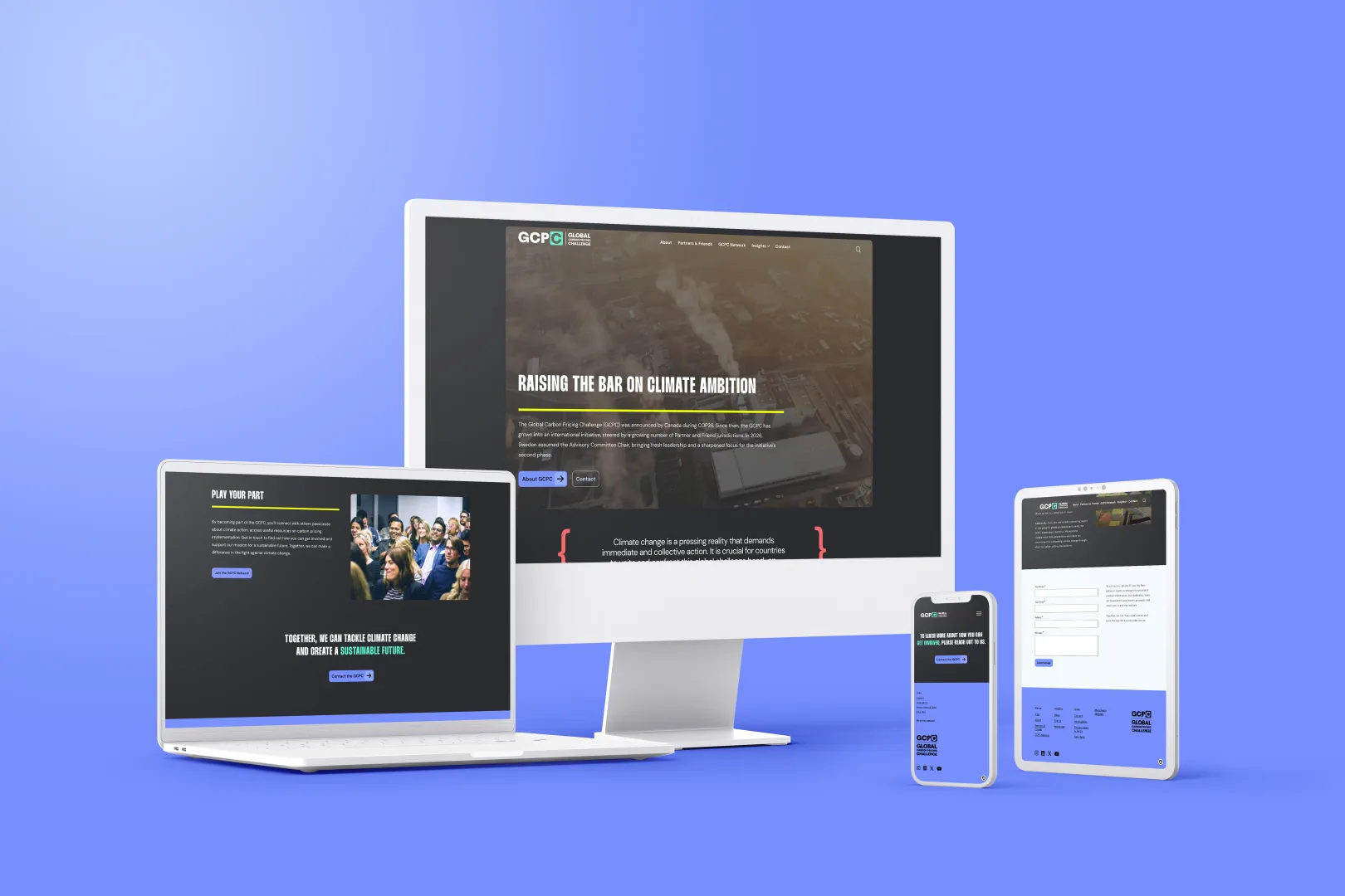Device Mockups with GCPC Website Screenshots