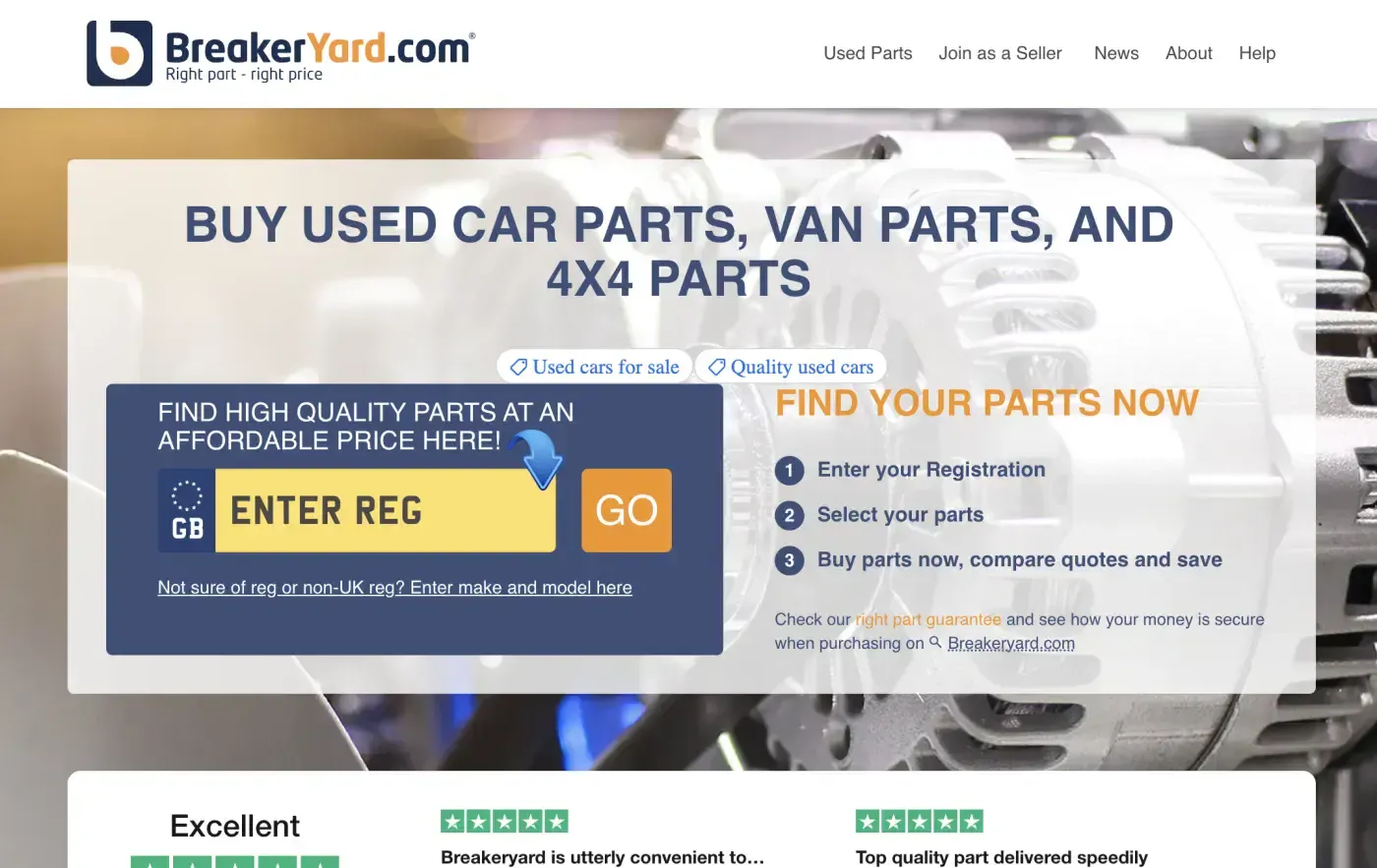 BY homepage screen grab