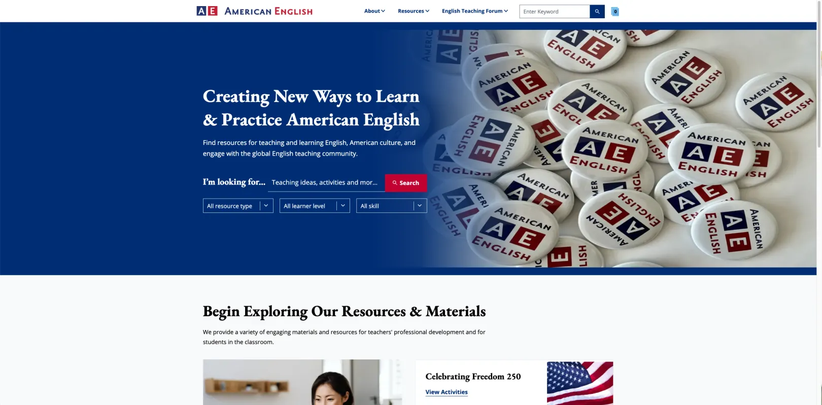 American English Drupal Website