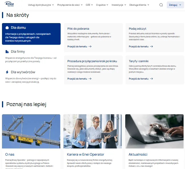 Enea Operator Homepage