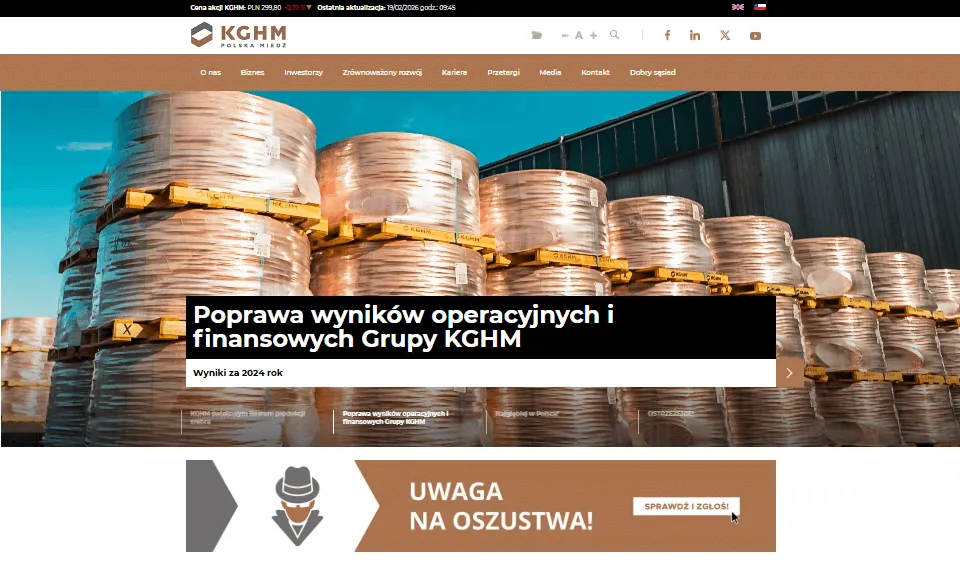 KGHM Homepage