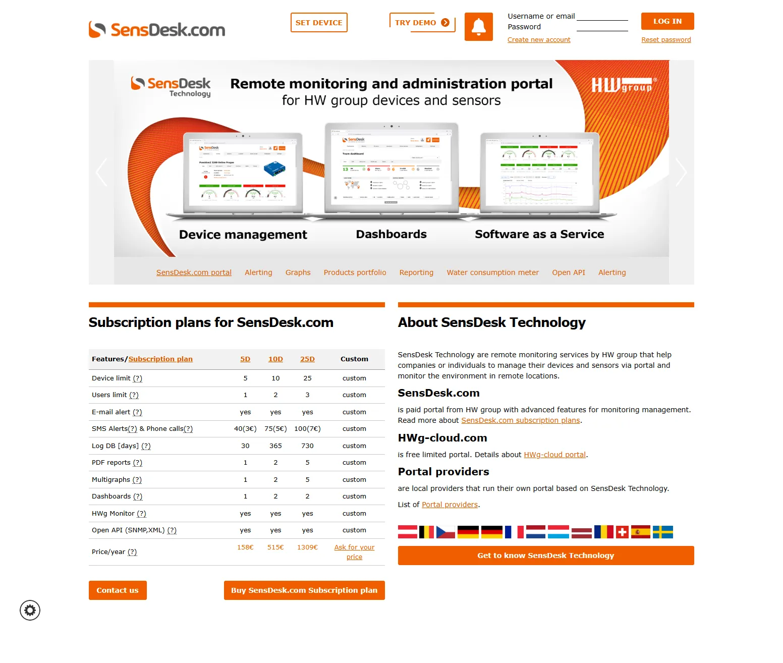 Sensdesk.com Homepage