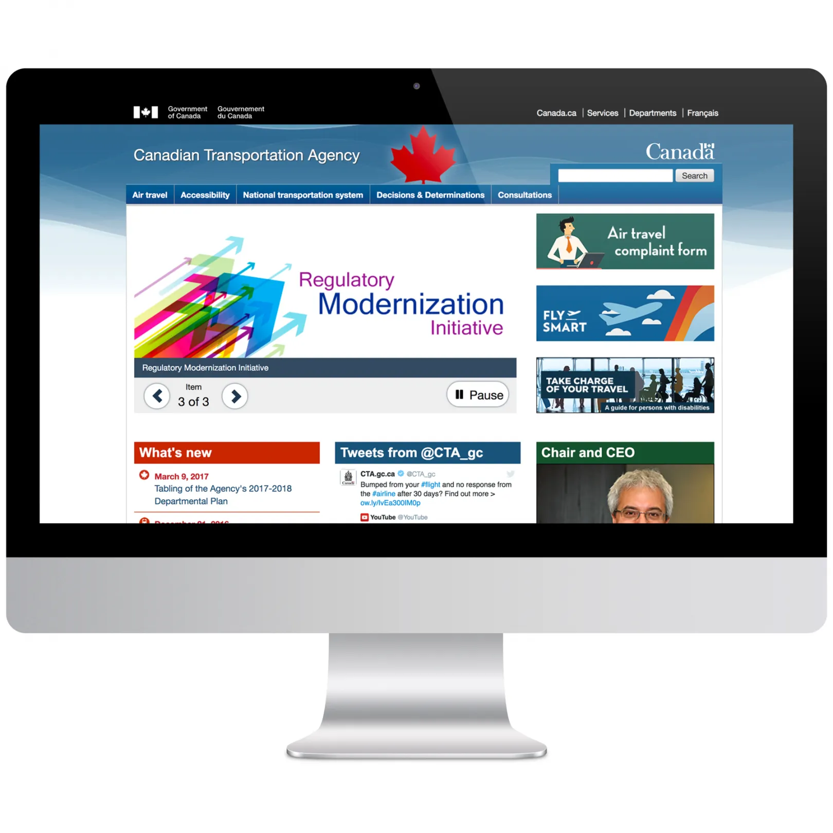 Homepage for Agency