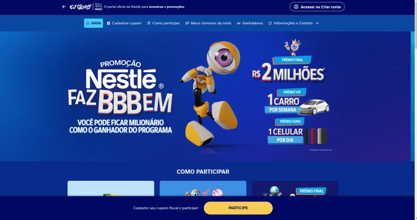 Eu Quero Nestlé - Campaign Page
