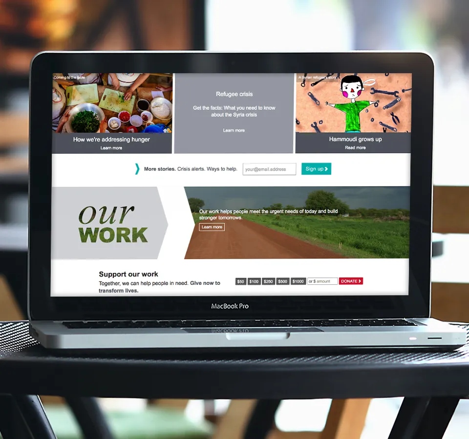 Mercy Corps Homepage Bottom