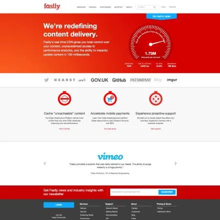 Fastly homepage