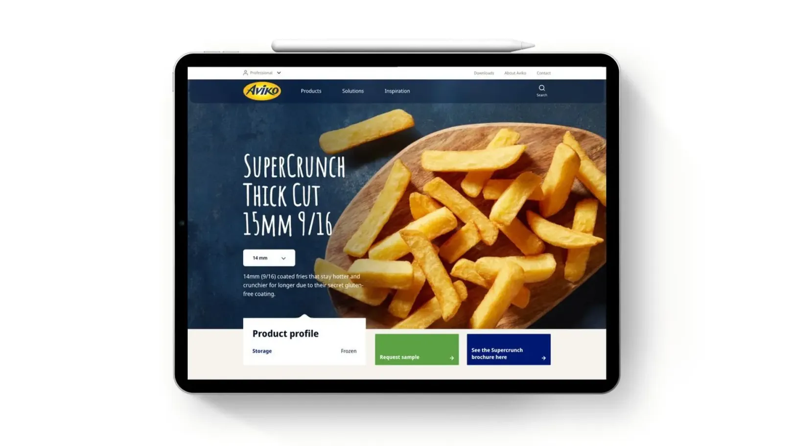 Screenshot homepage Aviko