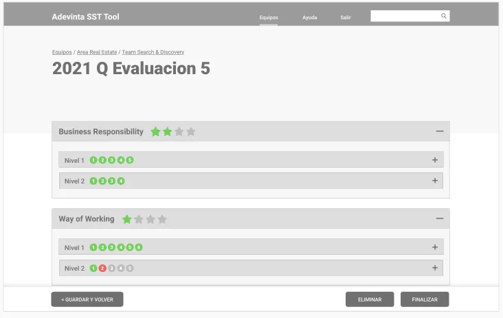 Frontend - evaluation