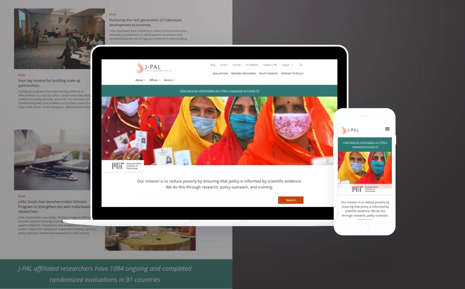 Poverty Action Lab website homepage