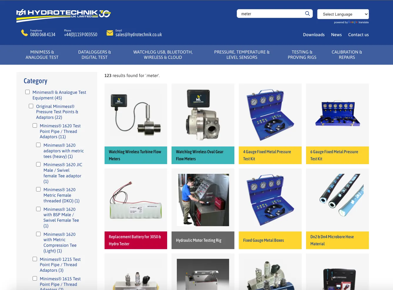 Search listing with simple categorised facets