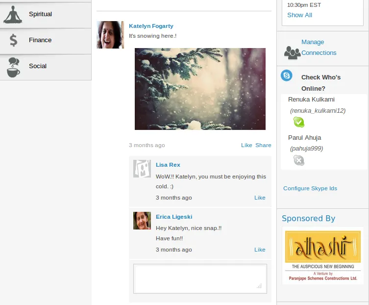 My landing page - Sentizens