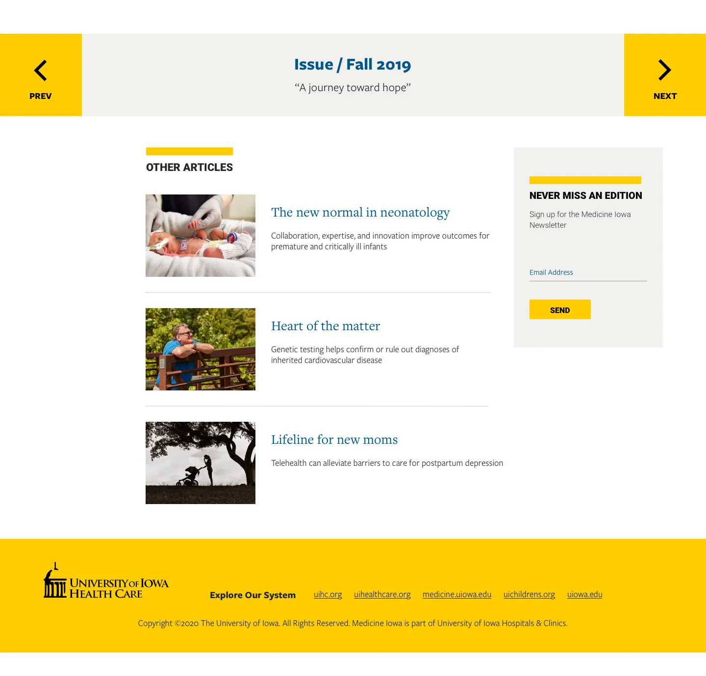 sample of footer content on an article, with related article links