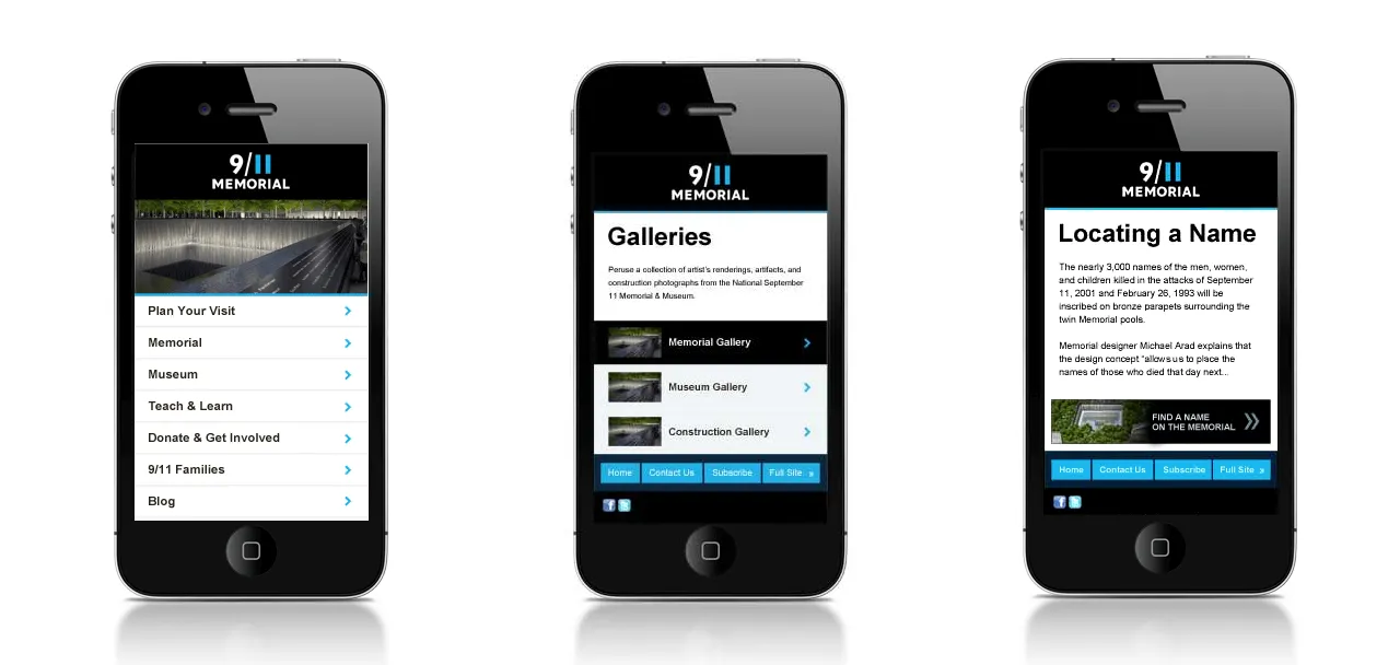 9/11 Memorial Mobile Images