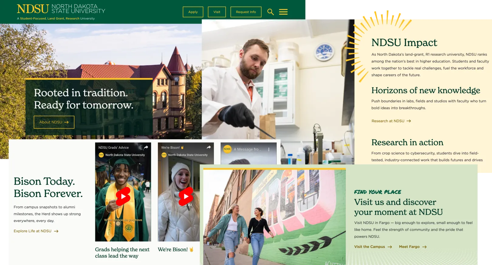 North Dakota State University (NDSU) Drupal website homepage