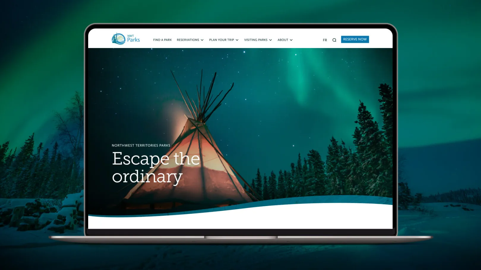 Northwest Territories Parks homepage showcase