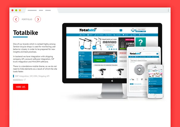 Portfolio section - Studio Present agency