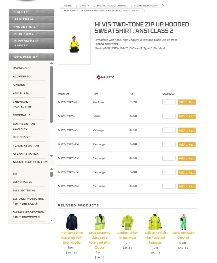 Product Page screenshot