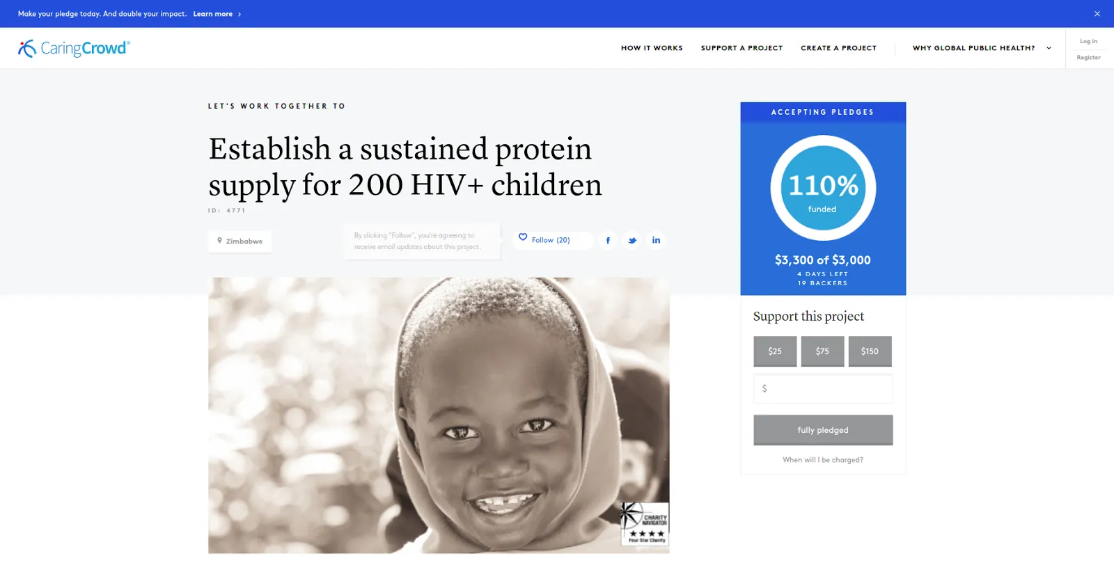 CaringCrowd Detail Page