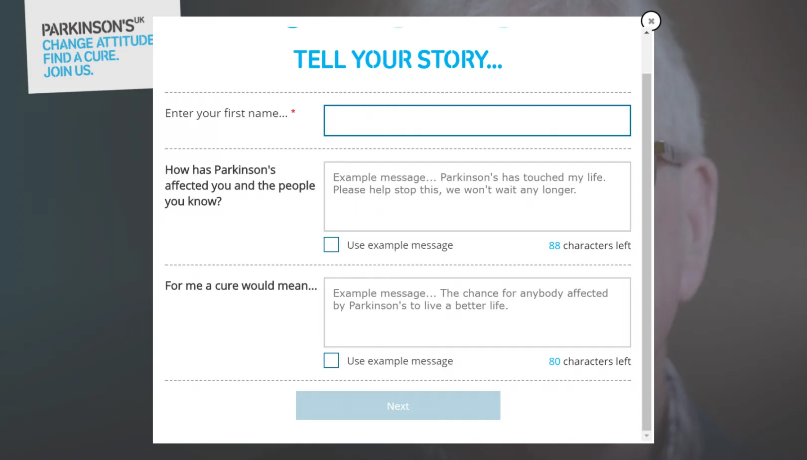 We Won't Wait text input screen