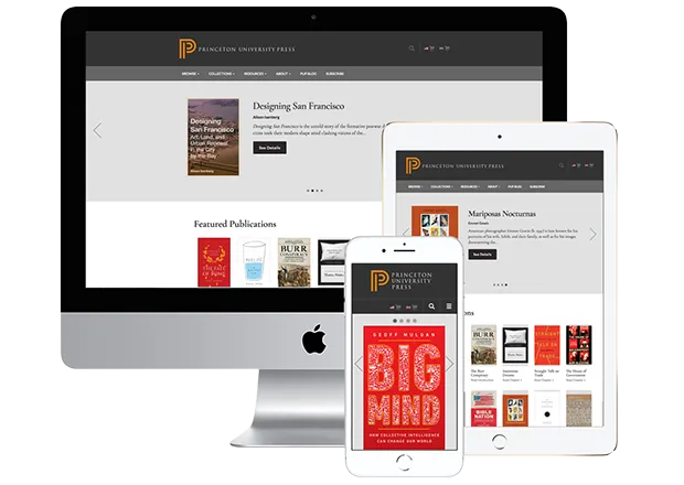 The Princeton homepage shown on various devices.
