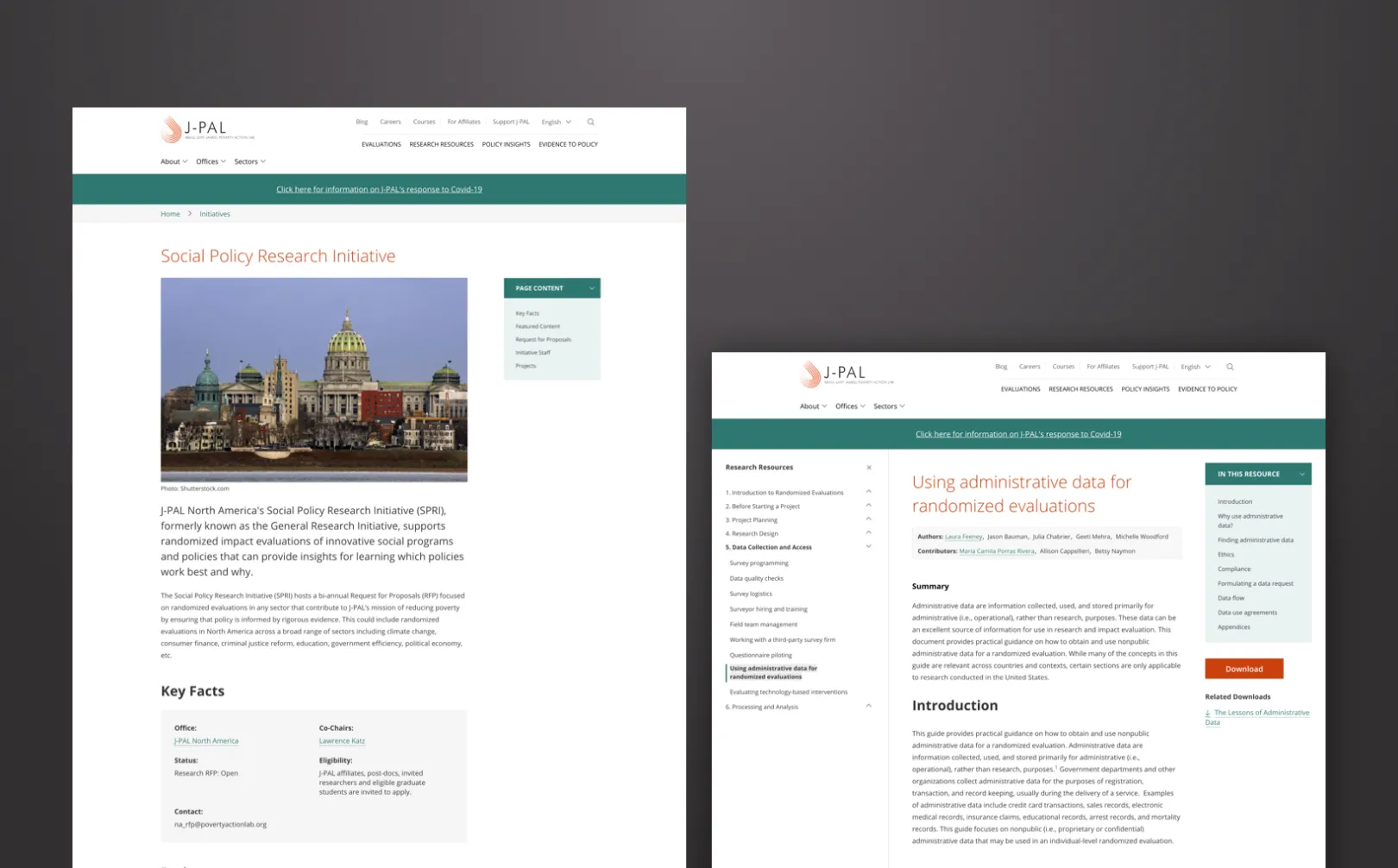 research resources and initiative example page