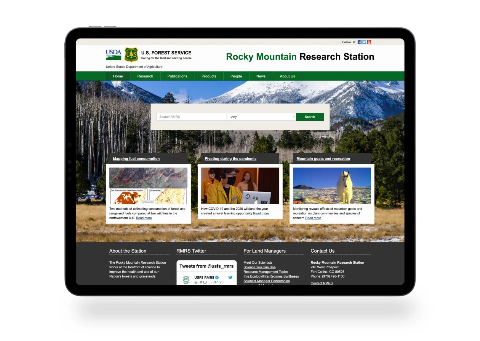 U.S. Forest Service Rocky Mountain Research Station RMRS home page