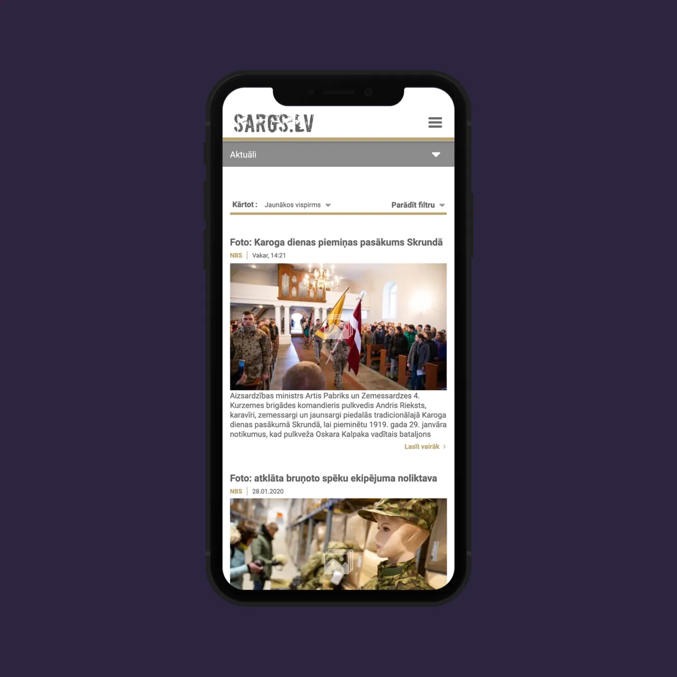 Sargs.lv screenshot