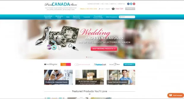 Homepage of Print Canada