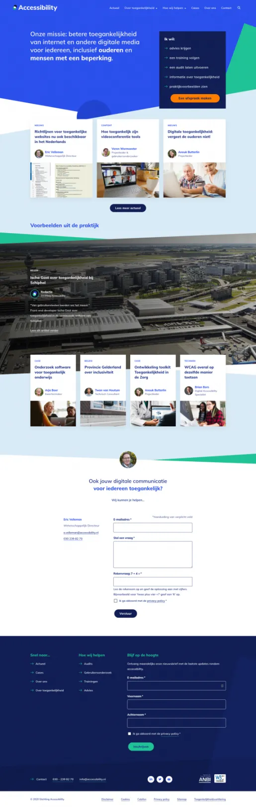 The Accessibility.nl homepage